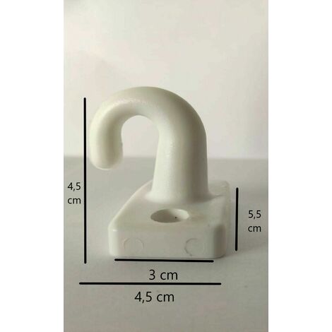 10 Ganci A S Per Tenda Da Sole E Campeggio - Per Guide Da 5-6 Mm E 7-8 Mm - Colore Nero - In Plastica Rinforzata