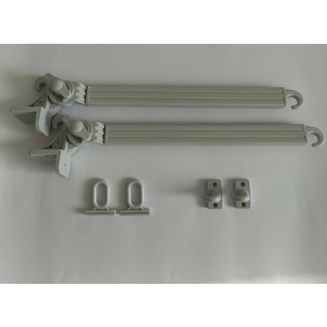 Braccetti Tende da Sole in Alluminio 70 cm Coppia Kit con Occhioli e Ganci Vari Colori (1/5)