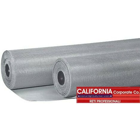 Rete Zanzariera 100 cm X 100 cm Alluminio Americana 18/16 Grigia