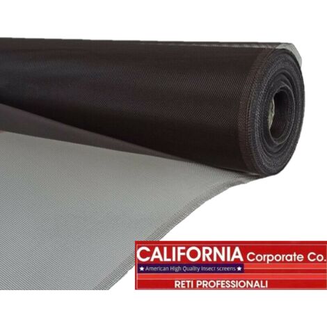 Rete Zanzariera 80 cm X 15 metri Alluminio Americana 18/16 Nera