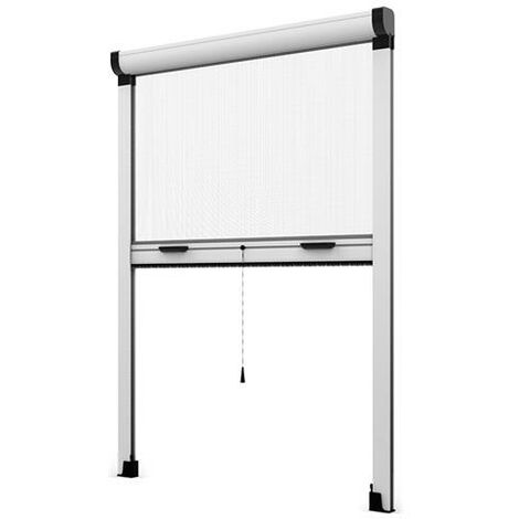 Zanzariera a Rullo Riducibile Verticale a Molla fai da te 160 x 160 Bianco 9010