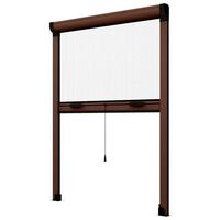 Zanzariera a Rullo Riducibile Verticale a Molla fai da te 120 x 160 Marrone 8017