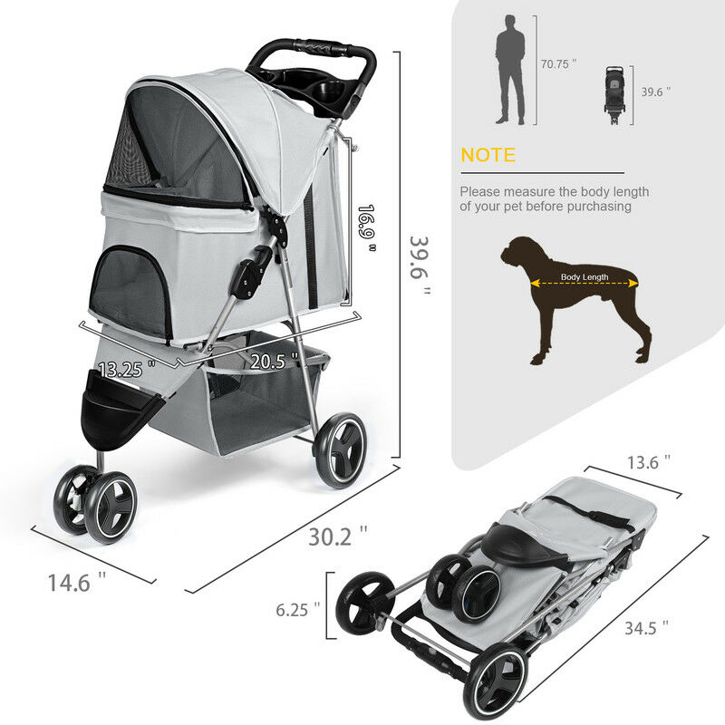 LOVPET® Passeggino per cani 2in1 - box per trasporto cani - borsa da  trasporto per cani pieghevole