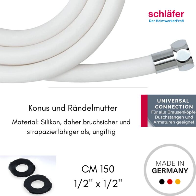 Doccia Con Tubo Bianco | Soffione + Tubo 1M | Per Pulizia Animali E Bambini | Con Fascetta - Foto 6