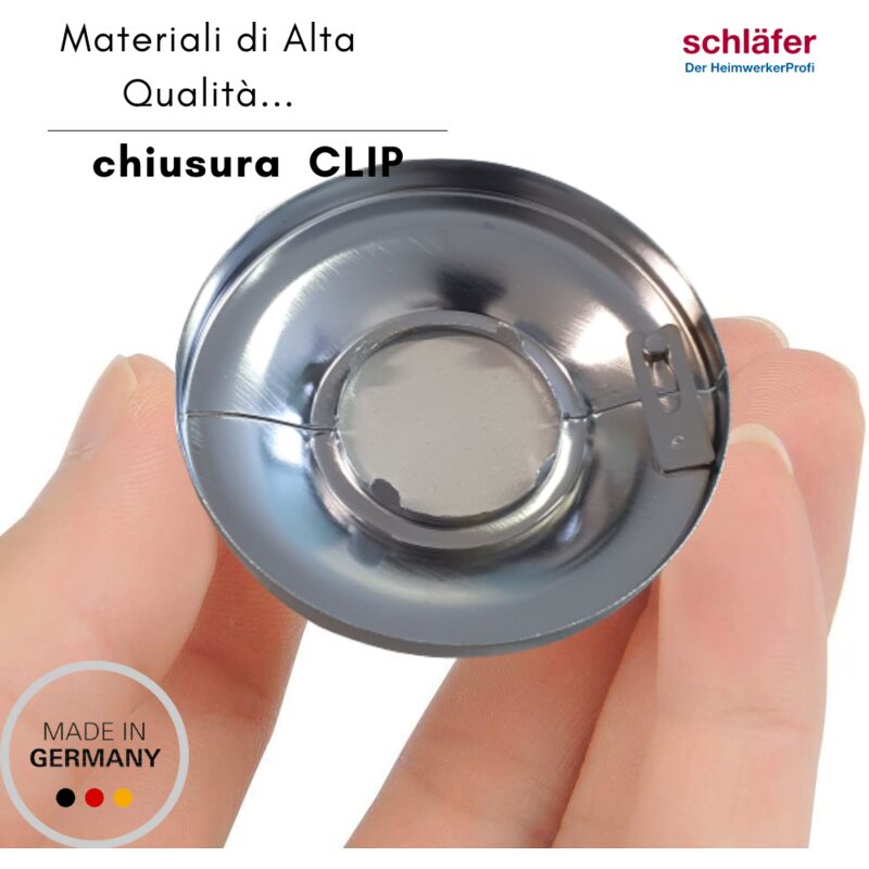 Rosetta Doppia Per Tubi Riscaldamento - Copertura Grigia RAL 7035, Foro 22mm - Foto 10