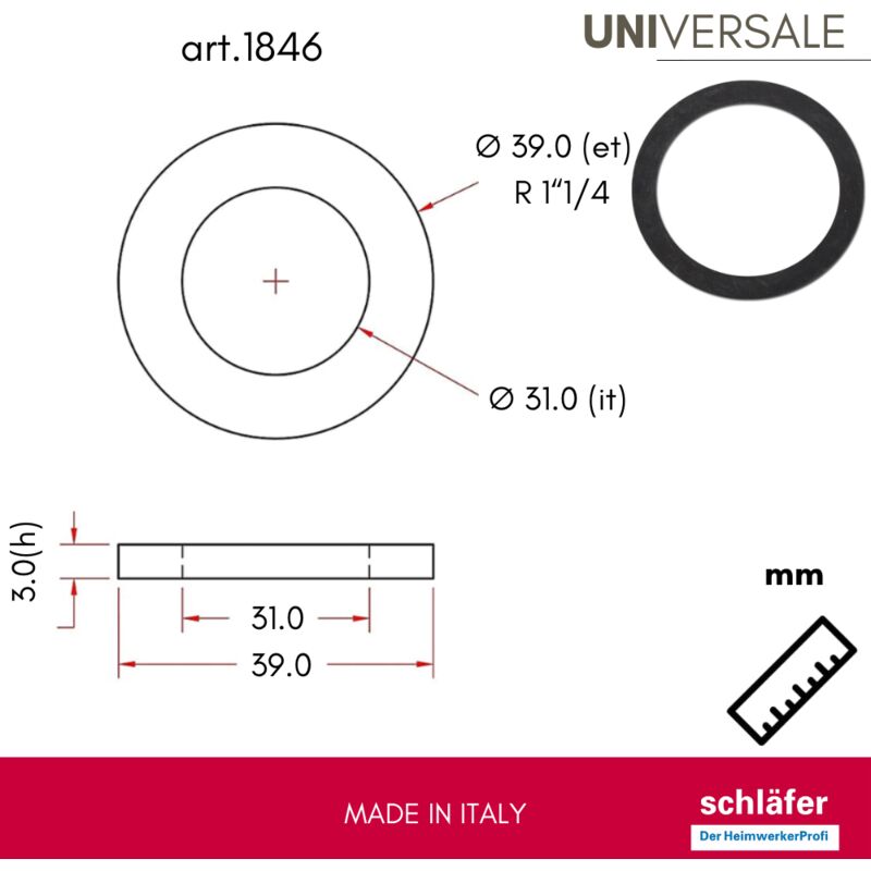 10 Guarnizioni Sostitutive Per Lavabo - Gomma Silicone 41.5x33mm - Foto 11
