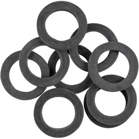 Schläfer 1845  10PZ- Guarnizione Idraulica Universale in Gomma per Sifone 1" Lavello Cucina, Altezza 3 mm, Guarnizione Piatta Compatibile con Lira, Rondella per Tubo di Scarico Lavandino Bagno