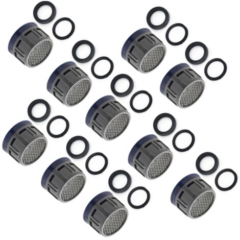 Schläfer 01802102  Rompigetto per Rubinetto M22-M24, Cartuccia Filtro Universale per Rubinetto Perlator Long Life Classe B 22.8-25.2 l/min, Compatibile con Aeratore Neoperl, 10 Pezzi