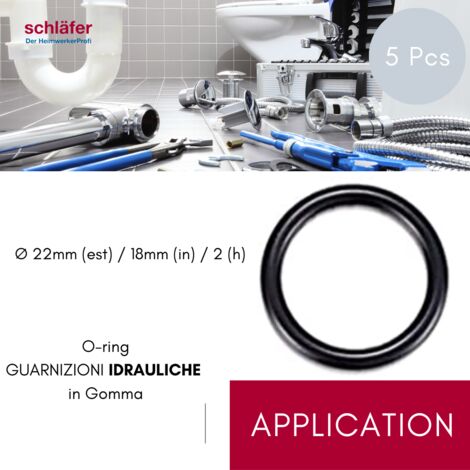 Schläfer 188610 Set Universale di Guarnizioni O-ring per Vitone Rubinetto 1/2, Guarnizioni Idrauliche in Gomma, Compatibili con Rubinetti Grohe, Confezione 5 Pezzi
