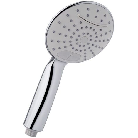 Schläfer 1304400 Doccetta per Doccia Tonda, Soffione Doccia Multigetto Universale, Doccetta Chantal2, Soffione Tondo alta pressione, Telefono Doccia Cromo, Argento