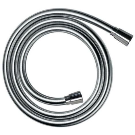 Schläfer 806090  Flessibile per Doccia 1,2 metri Universale in PVC Tubo Doccia Antitorsione Attacco Standard 1/2 Connessioni in Ottone Flessibile Antipiega Antilegionella Lux Argento