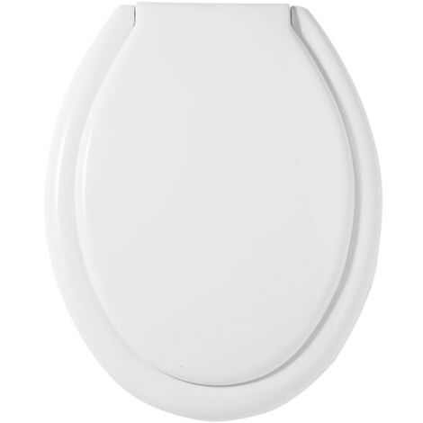 Schläfer 4642101 Tavoletta Wc Copriwater, Sedile Wc, Tavoletta Water Universale, Coprivaso in Termoindurente, Copri Wc con Cerniere Regolabili in Nylon, Colore Bianco Lucido