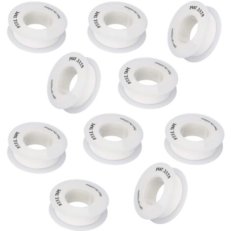 Schläfer 185101  Nastro Sigillante Impermeabile Idraulico in PTFE, Nastro Teflon con Certificato DVGW ad Alta Densità per Riparare Tubi, Rubinetti, Valvole, 12mm x 12mt, Bianco, Conf. 10 Rotoli (1/5)