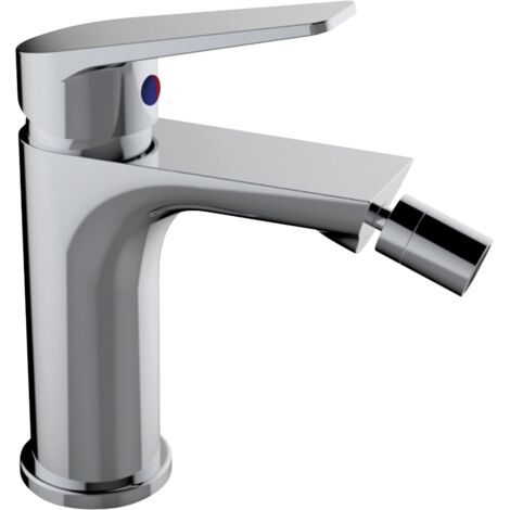 Schläfer 26505015 Miscelatore Monocomando per Bidet Bagno serie Leonardo con Scarico automatico 1 1/4, Rubinetto Monoforo Cartuccia diam35mm Cromo Argento, Made in Italy