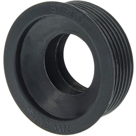 Schläfer 189815 Morsetto Universale in Gomma Nera da 1 1/4 per Tubo di Scarico DN40 HT, Ø Interno da Ø 26/32mm, Tubo Sifone Esterno Ø 40mm, Manicotto Sifone Ø 32/40mm