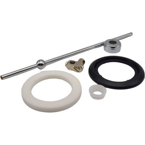 Schläfer 405310Asta Eccentrica Universale per Piletta con Scarico Salterello e Sifone per Lavabo Bagno e Bidet, Ø5 x 200mm, Completa di Guarnizioni in Spugna e Gomma, Misure 1 1/4"
