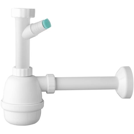 Sifone PVC Per Lavello A 1 Vasca - Con Attacco Lavastoviglie E Troppo Pieno - Foto 14