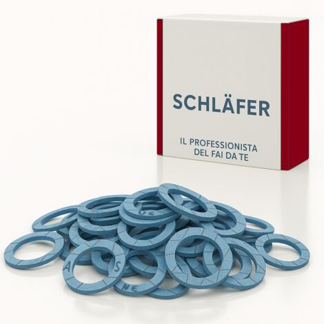 Schläfer 182820 Guarnizioni idrauliche Piatte per Alte Temperature blu FASIT 1/2-2 mm, Sanitaria, Rubinetti, Raccordi Acqua, Caldaia, Gas, Impianti di Riscaldamento e Solare Termnico. Conf 10PZ