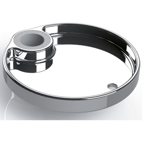 Schläfer 2817024 Portasapone Universale per Asta Saliscendi Doccia Regolabile, "Round", Pratico con Adattatore Diametro Tubo Ø 18mm Ø 22 mm e Ø 25mm, Mensola in ABS, Cromo. (1/3)