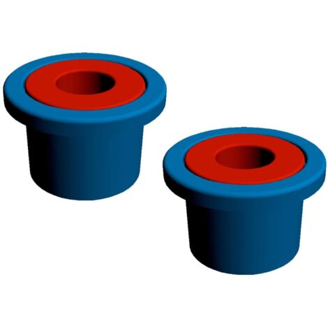 Schläfer 690017 Coppia Gommini per Copriwater Universale con Perno Antislittamento, Inserto per Fissaggio Tavoletta WC, Blocchi per la Seduta WC, Foro Diametro diam 6mm e 8 mm