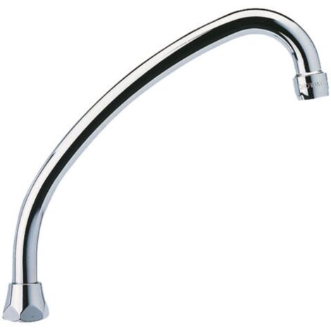 Schläfer 400811 Canna di Ricambio Universale per Rubinetto Cucina, Girevole e Alta, Adatta per Gruppo Lavello Bagno e Cucina, Ghiera 3/4 (Ø 24,9mm) x 20 cm, Compatibile con Aeratore Neoperl (1/5)