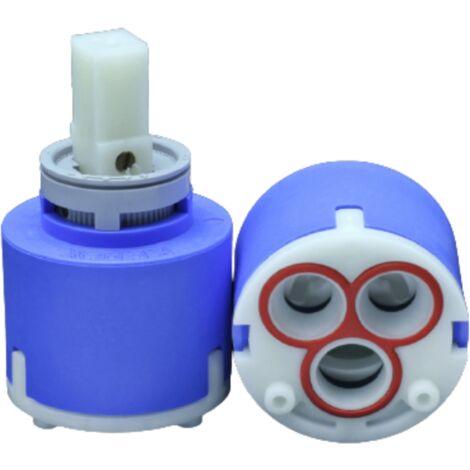 Schläfer 480045 Cartuccia di Ricambio per Rubinetto 40mm in Ceramica con 2 Piedini, Adatta per Miscelatore Monocomando del Lavello Cucina, Bagno, Lavabo, Doccia e Vasca compatibile con Kerox