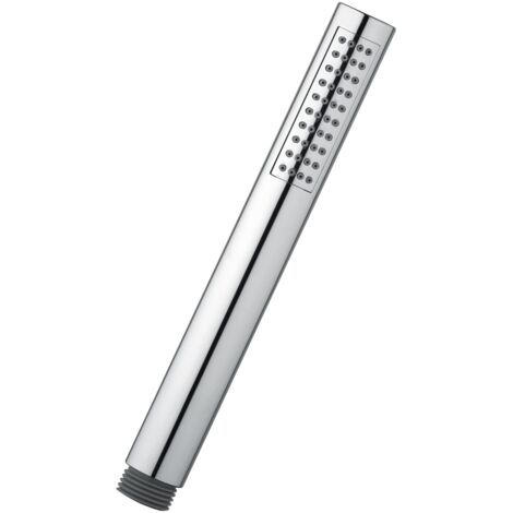 Schläfer 1303200 Soffione per Doccia Monogetto Style, Cornetta Doccia dalla Forma Cilindrica, Doccino Anticalcare 1/2 in Abs, Doccetta dal Design Minimal, Finitura Cromata