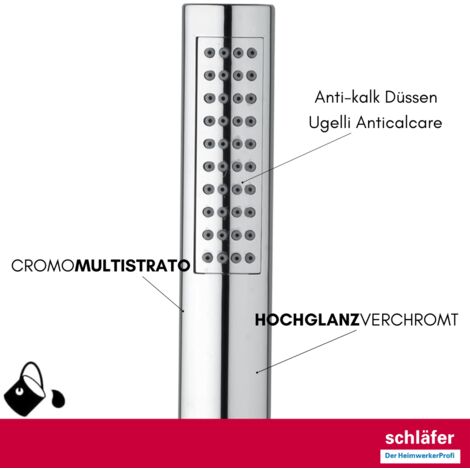 Doccetta Cilindrica Anticalcare Bossini - Getto A Pioggia, Ottone Cromato - Foto 8
