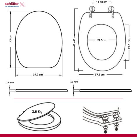 Tavoletta Wc Copriwater Con Chiusura Ammortizzata Forma Ovale