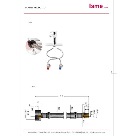 Flessibile Per Rubinetto WC In Acciaio Inox 1/2 Pollice – Tubo Intrecciato Da 200 Mm A 2000 Mm – Nuovo
