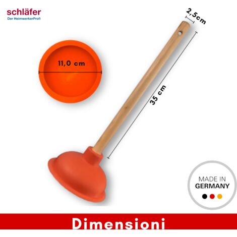 Schläfer 323100 - Kit sturatubi, sturalavandini, sturascarichi con spirale  a molla 3 mt e stantuffo ventosa in