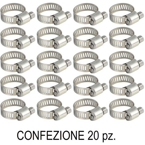 Fascette stringitubo W4 in acciaio inox AISI 304 DIN 3017 da 9 mm NORMA