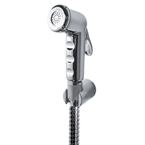 Schläfer 811210  Doccetta per Bidet Universale, Doccino Bidet e Shut off in Abs e Doccetta Igienica per Idroscopino con Flessibile 120 cm e staffa a parete. Cromo