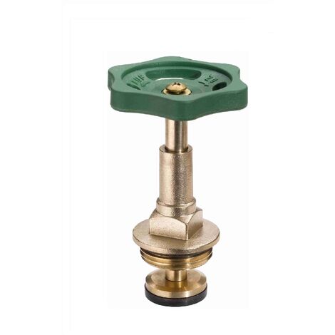 Schläfer 0930042  Vitone Asta Corta per Valvola a Saracinesca 1/2"  Volantino in PVC Infrangibile  Corpo in Ottone  Filetto Maschio  Vitone con Volantino Verde per Valvola
