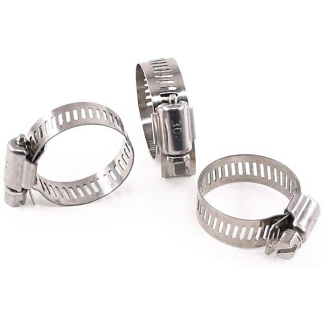 Schläfer, 660303 8PZ Fascette Stringitubo 12-20mm Acciaio Inox Regolabile Morsetto Stringi Tubo Collare di Serraggio Vite Regolabile Nastro Diam. 9mm