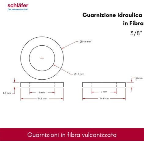 Rondella Di Fibra Rossa | Varie Misure | Isolante E Sigillante - Foto 7