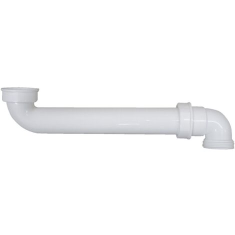Schläfer 439406 Sifone Lavandino con Doppia Curva di Scarico Salvaspazio Sottolavello, Raccordo di Scarico per Sifone, Attacchi Standard 1 1/2 , Tubo 40mm