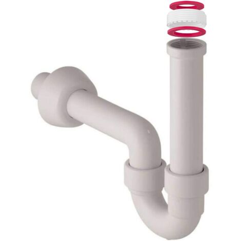 Schläfer 439503 Sifone Scarico a S per Lavandino Bagno, Cucina e Lavanderia, Tubo dal Diametro 40mm, Attacco Universale 1 1/2" e 1 1/4"