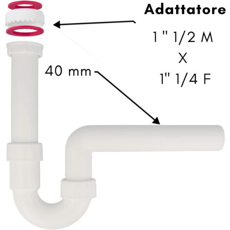 Kit Sifone Per Lavandino - Tubo Flessibile 300-1000 Mm, Antiodore, Per Bagno E Cucina - Foto 3