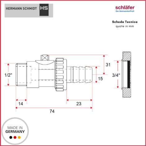 Rubinetto A Sfera Cromato Per Fontane Da Giardino RUB/029 - Foto 5