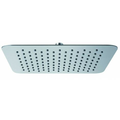 Schläfer 134700 Soffione Doccia Quadro 20x20 cm a Pioggia, Anticalcare ad Alta Pressione Ultra Sottile in Acciaio Inox, Soffione per Cabina Doccia, Snodo Regolabile Universale G 1/2, Cromo, Argento (1/5)