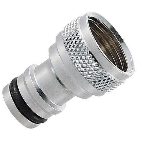 Schläfer 681000  Raccordo Portagomma Universale G 1/2" Ø 18,64 mm per Rubinetto da Giardino, Connettore Tubo Acqua, Portagomma Innesto Rapido in Ottone Cromo