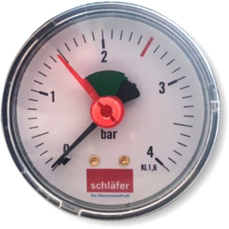 Manometro Idraulico Schläfer 0-10 Bar - Per Gonfiaggio Gomme E Impianti - Foto 5