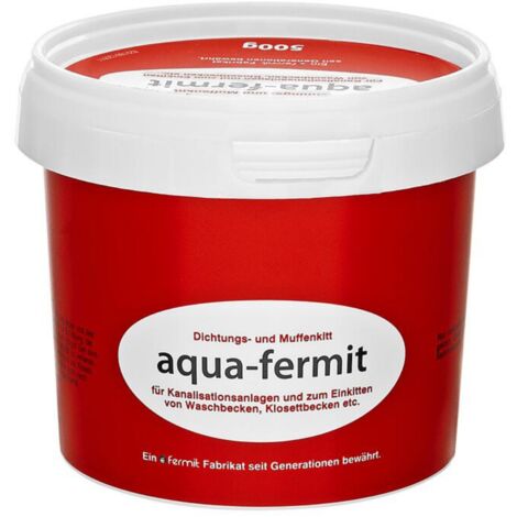 Schläfer 185900  Mastice Rosso Sigillante Elastico Aqua-Fermit, Ottima Tenuta, Stuco per Tubi di Scarico Acqua e Impianti Idraulici, Confezione da 500gr