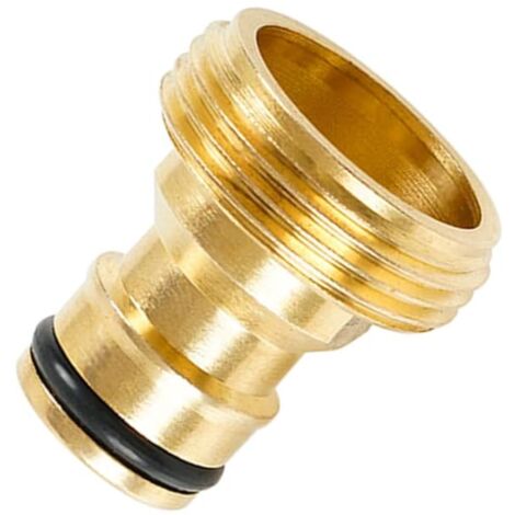 Schläfer 682102  Raccordo Portagomma Universale 3/4, diam 26,5mm filetto Maschio a Innesto Rapido per Rubinetto Giardino, Connettore Rubinetto Pluriuso per Tubo in Gomma, Ottone Lucido.