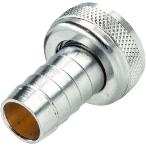 Schläfer 654110 Raccordo Portagomma M22x1 Femmina per Rubinetto Giardino, Connettore Rubinetto Pluriuso per Tubo in Gomma 1/2" (diam14mm), girello portagomma in Ottone Cromo.