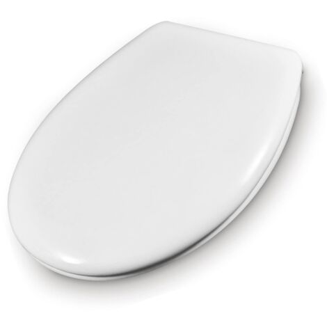 Schläfer 4632101 Sedile Copriwater Universale Bianco Tavoletta Copri Wc per Bagno Havel in Termoindurente Duroplast Sedile Wc Cerniere in Acciaio Inox