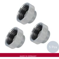 Schläfer 614113 | Wasserhahnadapter männlich weiblich, Gewinde m22 x 1 innen x 1/2 außen, Reduzierstück aus Messing, kompatibel mit Neoperl Strahlregler, 3 Stück
