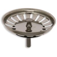 Schläfer 439720 Tappo Universale in Acciaio Inox per Lavandino Cucina, con Filtro a Cestello Fermarifiuti Ø 83mm, Perno di Raccordo Ø 8mm, Confezione da 2 Pezzi