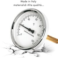 Termometro Bimetallico Schläfer - Cassa Inox 63mm, Scala 0-120°C, Attacco Posteriore - Foto 4